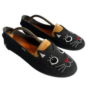 Skechers Bobs for Cats Shoes Women's Size 9 Black Cat Slip On Flats Loafers